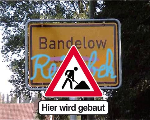 Bandelow-Ortsschild